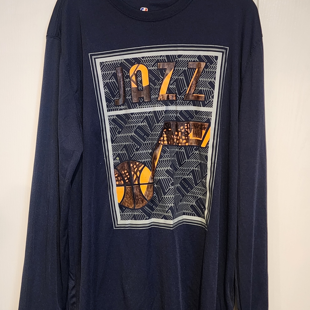 Men's Navy Utah Jazz Graphic Long Sleeve Shirt